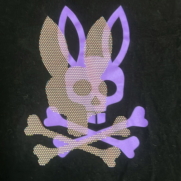 Psycho Bunny T-Shirt size L 14-16y purple logo EUC - Picture 2 of 4